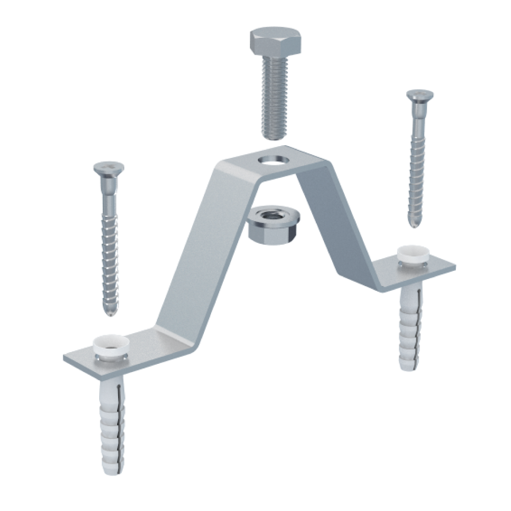 Bodenhalter DZM 14 für Bodenmontage von Gitterrinnen-Trassen MERKUR 2