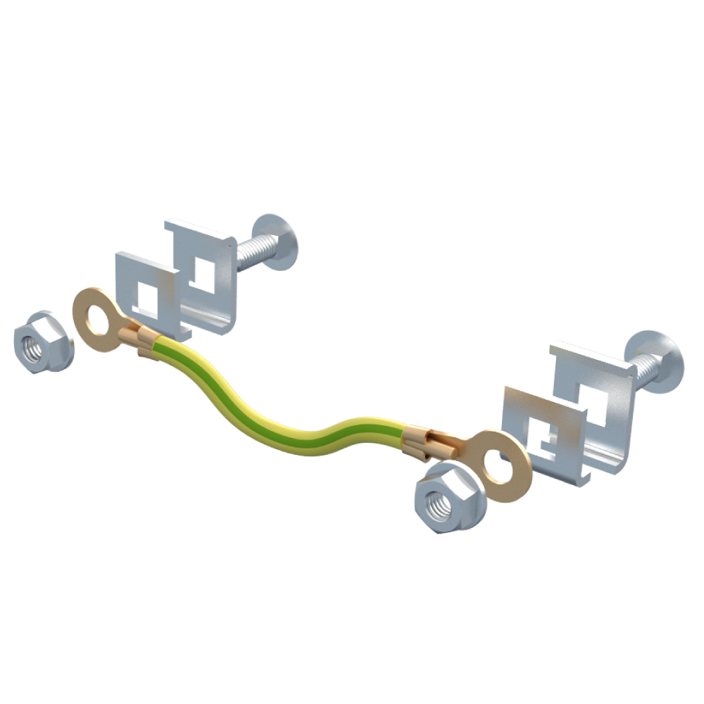 Erdungsverbinder SUM 1 für EMV-konforme Gitterrinnen-Installation