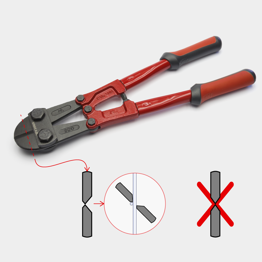 MERKUR Bolzenschneider zum Schneiden von Gitterrinnen direkt auf der Baustelle